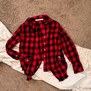 Calvin Klein Buffalo Plaid Top